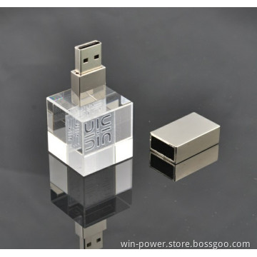 with LED Light USB Crystal USB Flash Drive (018)